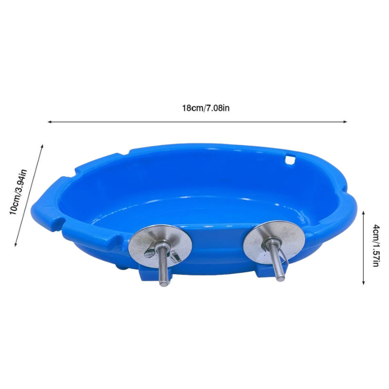 Mangeoire Oiseaux Pour Cage en forme de baignoire dimensions