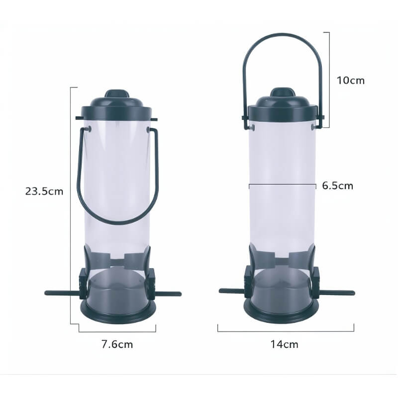 Mangeoire Silo Pour Oiseaux avec dimensions