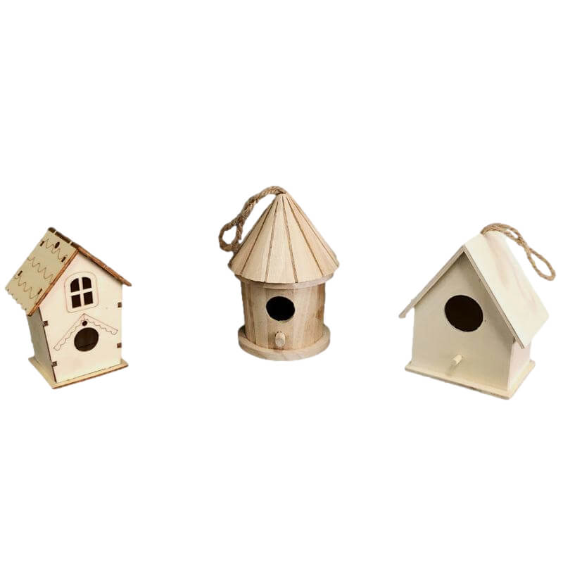 3 Nichoirs En Bois Pour Oiseaux