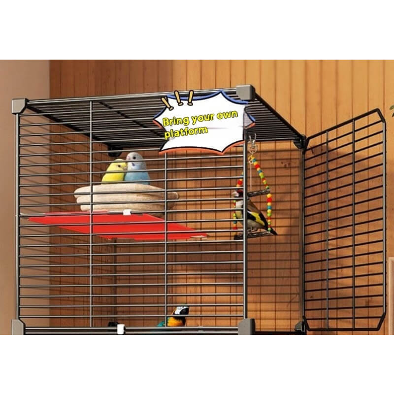 Cage Double Pour Oiseaux noire zoom
