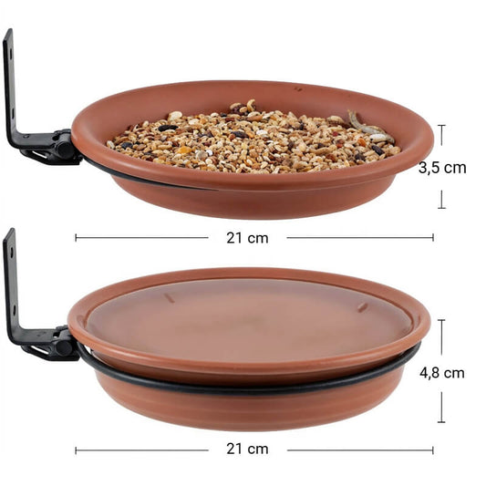 Mangeoires Pour Oiseaux Des Jardins remplies avec dimensions