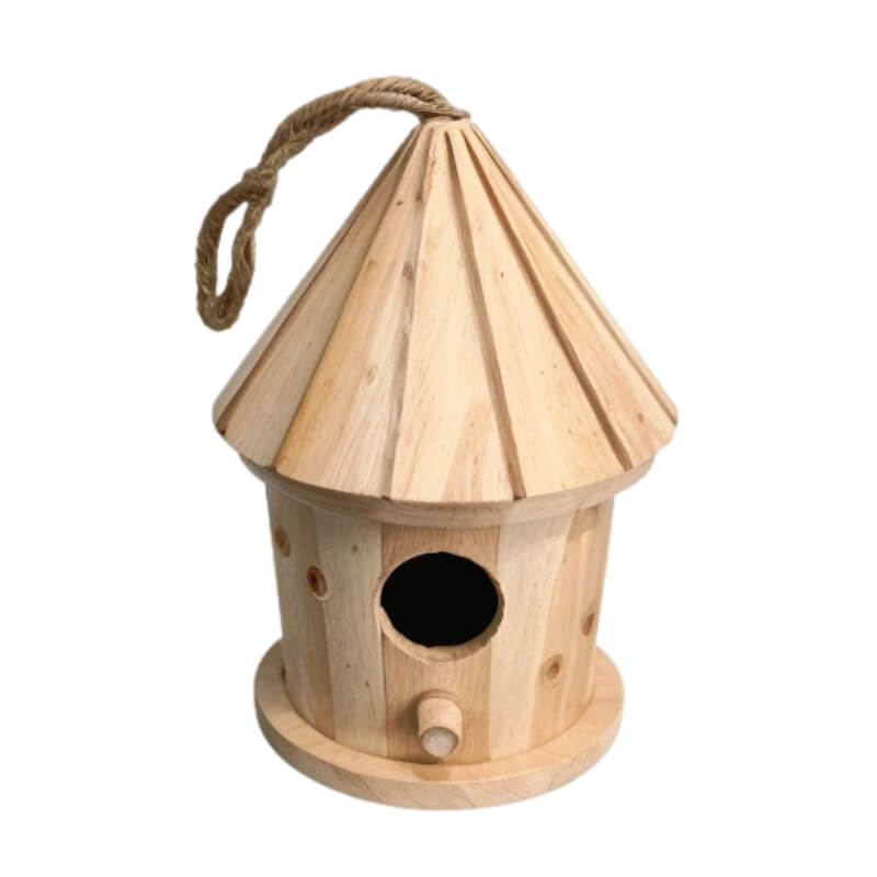 Nichoir En Bois Pour Oiseaux en forme de chapiteau 8,5 x 8,5 x 14 cm