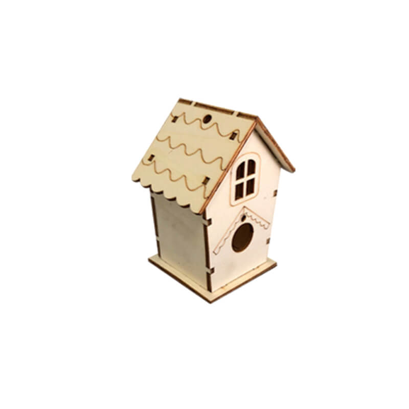 Nichoir En Bois Pour Oiseaux en forme de maison 6,5 x 6,5 x 12 cm
