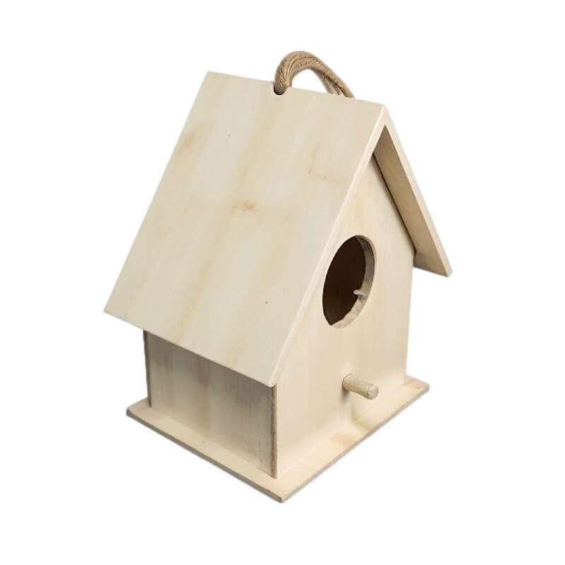 Nichoir En Bois Pour Oiseaux en forme de maison 8,5 x 7 x 13 cm